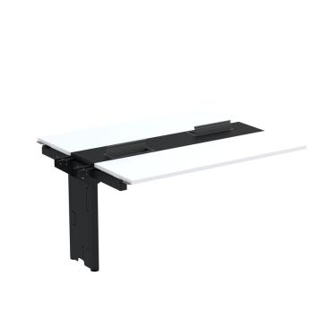 Imagem de Complemento De Mesa Plataforma Para Coworking Para 2 Pessoas 140x120 Branco-preto