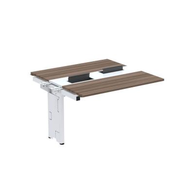 Imagem de Complemento De Mesa Plataforma Para Coworking Para 2 Pessoas 130x120 Walnut-branco