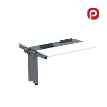 Imagem de Complemento De Mesa Plataforma Para Coworking Para 2 Péssoas 120x120 Branco-grafito