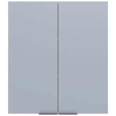 Imagem de Armário Aéreo Bartira Cristal Mdp 15mm Com 2 Portas E 2 Prat Freixo/azul Wood