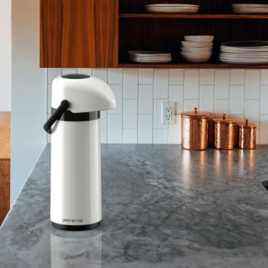 Imagem de Garrafa Térmica Pressão Verona 1 L Branca - Unitermi