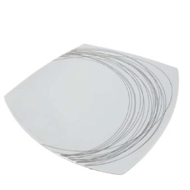 Imagem de Conjunto De 3 Pratos Quadrado Porcelana Italiana Bugatti