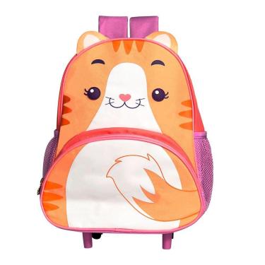 Imagem de Mochila Infantil De Rodinha Gato Com Alça Retrátil 17 Litros