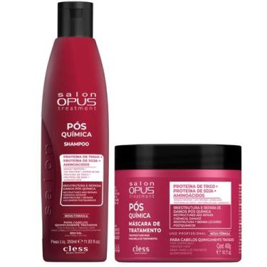 Imagem de Shampoo 350ml e Máscara 400ml Pós Química Salon Opus Cless Reconstruçã