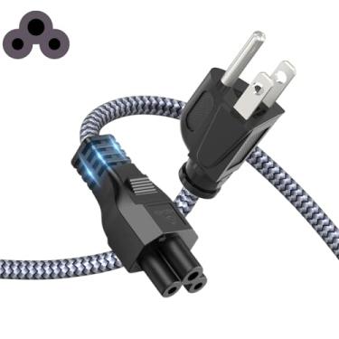 Imagem de Goalfish Cabo De Alimentação Ca 3 Pinos Para Laptop, Universal Trançado Nylon 1 M Dell, Hp, Lg, Lenovo, Asus, Acer, Toshiba, Sony, Laptops/Notebooks, Monitores, Impressoras, Scanners Listados Pela U