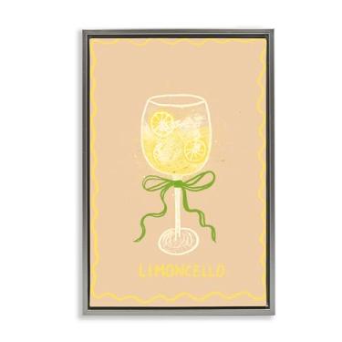 Imagem de Stupell Industries Limoncello com fita cinza emoldurado floater Canvas Wall Art Design por Florentina Dolci, 21 x 31