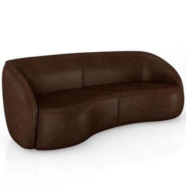 Imagem de Sofá 4 Lugares Para Sala Living Orgânico 288cm Eron M03 material sinté