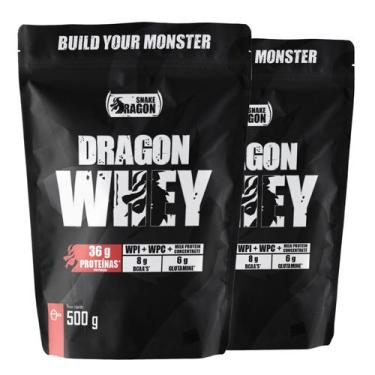 Imagem de Kit 2x Whey Protein Dragon Whey Snake Dragon Refil 500g cada, Chocolat