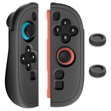 Imagem de GLDRAM Case for Nintendo Switch 2 Joycon Controller, Soft Silicone Skin Protective Cover Shell with 2 Thumb Grips for Joycon 2 - Black