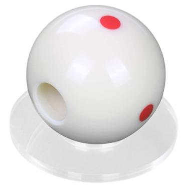 Imagem de Lljsszr Ferramenta de tacada de taco de sinuca Bola de acrílico portátil com pontos, buraco estável, exercitador de tacada de taco de bilhar, treinamento de, Chinês 16mm