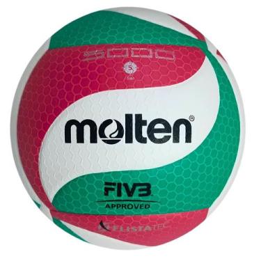 Imagem de Bola Vôlei de Quadra Molten 5000 Fivb Profissional Original, Verde Ver