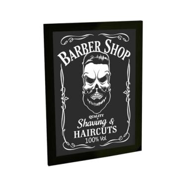 Imagem de Quadro Decorativo Barbearia Barbeiro Whiskey Decoração Poster Quarto Sala