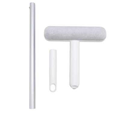 Imagem de Brush de limpeza de tela de janela de dupla face com cabeça destacável, ferramenta de limpeza de tela de malha para uso doméstico, branco ideal para famílias, apartamentos e