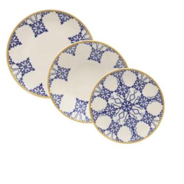 Imagem de Aparelho De Jantar 18 Peças Unni Azulejo Português - Oxford
