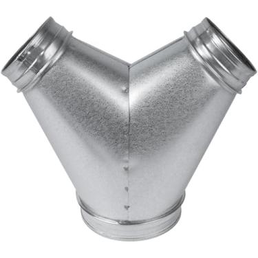 Imagem de Repa Market Divisor de duto Y de 6 a 10 cm – Divisor de mangueira de 3 vias de aço galvanizado/adaptador de mangueira de ventilação de secador de ajuste macho/exaustor HVAC, duto de secador, transição