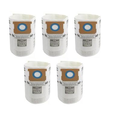 Imagem de 5 x saco de pó robótico para aspirador de pó para aspirador de pó Shop-Vac 5-8 galões 90661