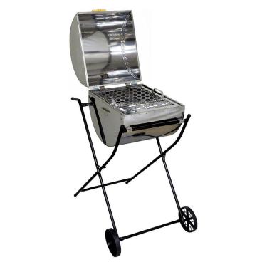 Imagem de Churrasqueira Garden Grill Inox Grelha E Carrinho 94x40x35cm