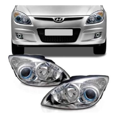 Imagem de Farol Hyundai I30 2009 2010 2011 2012 Cromado Elétrico - Universo Car,