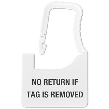 Imagem de 100 peças de etiqueta de segurança de plástico sem devolução se a etiqueta for removida marcador de etiqueta para roupas sapatos bolsa logística