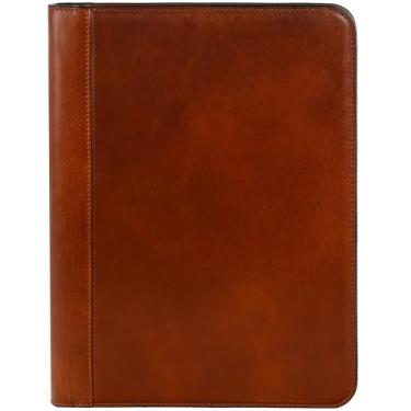 Imagem de Time Resistance Carteira de couro - Pasta de documentos A4 - Padfólio - Organizador italiano feito à mão - Caixa de presente incluída