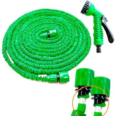Imagem de Mangueira Mágica Retrátil 15m – Alta Pressão, Leve e Compacta, Expansível, Ideal para Jardim, Quintal e Lavagem Doméstica
