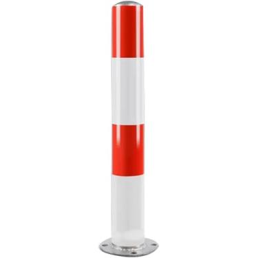 Imagem de Postes De Estacionamento De Tipo Fixo De Aço Para Calçadas, Poste De Aviso Anticolisão Com Faixa Reflexiva, Postes De Amarração De Segurança De Portões De Garagem, 76 * 600 * 2.0 mm