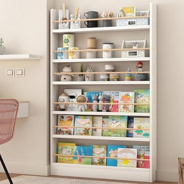 Imagem de Estante Atrás Da Porta, Estante De Economia De Espaço, Estante De Madeira Para Crianças, Organizador Para Brinquedos E Livros, Prateleira De Armazenamento A, Nature, 47.2 × 3.9 × 57.1 in