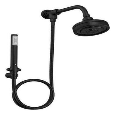 Imagem de Ducha Black Premier Com Chuveirinho Parede Acqua Plus - Deca