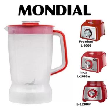 Imagem de Copo Liquidificador Mondial L1000w/1200w Plástico Translucido Vermelho