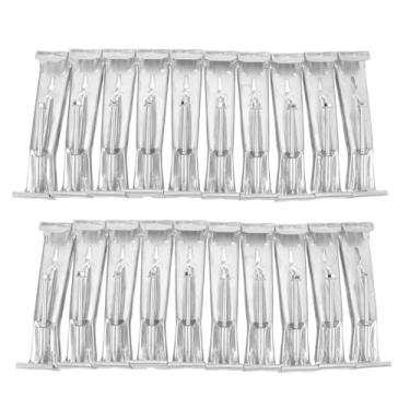 Imagem de 20pcs Cabinetes de calha de pavimentação de 20pcs prendedores com parafusos pré -inseridos para reparar calhas caídas Reforços de suporte de calha de alumínio para o de drenagem