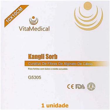 Imagem de Curativo de Alginato de Cálcio Kangli Sorb Vita Medical 10cmX10cm - un