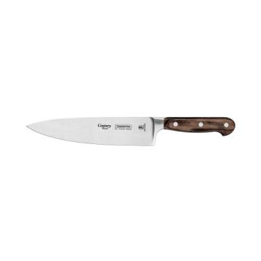 Imagem de Faca Chef Century Wood Castanho 8" - Tramontina