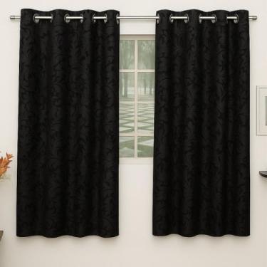 Imagem de Cortina de Jacquard Jacar Janela Varão 2,00m Semi Blackout - Mava Enxo