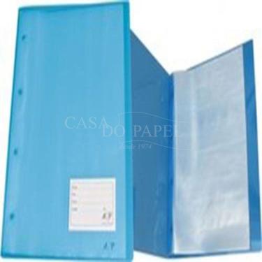 Imagem de Pasta Catálogo Ofício Com 30 Plásticos Acp Azul 1038