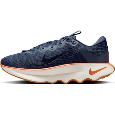 Imagem de Nike Tênis de caminhada masculino Motiva (DV1237-403, azul trovão/azul marinho/laranja cura), Azul trovão/azul marinho/laranja curativo, 40