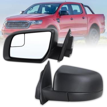 Imagem de Lqito Espelho lateral esquerdo do motorista compatível com Ford Ranger 2019 2020 2021 2022 2023 2024 2025 preto fosco substituto #KB3Z17683A (0 pinos)