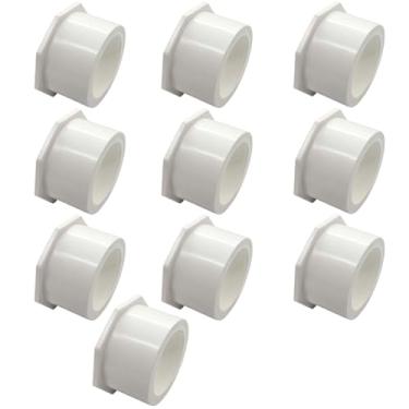 Imagem de Bucha redutora de PVC de 9,5 cm x 1,2 cm, 10 peças, adaptador de encaixe de tubulação, soquete x conexão de soquete de plástico, 40 buchas redutoras de tubos para encanamento doméstico, piscina e uso