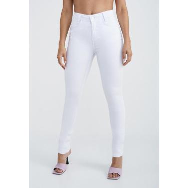 Imagem de Calça Jeans La'Oase Skinny Branca Mariana Feminino-Feminino