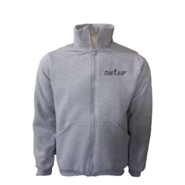 Imagem de Blusa Moletom Masculino plus Size gola xgrandes xg Ao Xg8 - Surf, Cinz