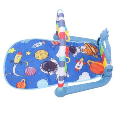 Imagem de Aramox Matada de Ginástica Infantil, Cores Brilhantes, Piano de bebê Dobrável Com 5 Brinquedos de Sino Pendurado e Música de Piano