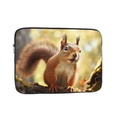 Imagem de Capa engraçada para laptop de esquilo de 10 polegadas à prova de choque capa protetora para notebook resistente à água bolsa de computador bolsa de transporte para computador portátil pasta para