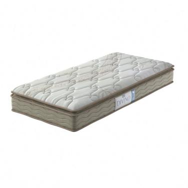 Imagem de Colchão Solteiro Espuma D33 Extra Firme Probel 26cm Branco/Bege