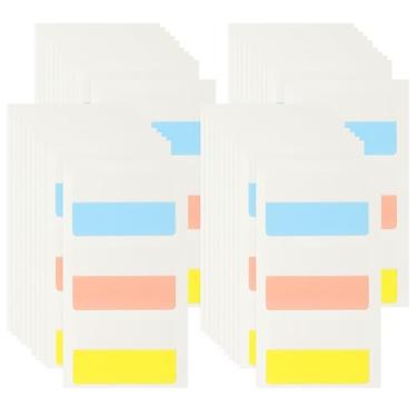 Imagem de PATIKIL Guias adesivas transparentes transparentes, 120 peças, marcadores de página para cadernos de escritório, pasta de arquivos, livro contábil, clássico, 3 cores