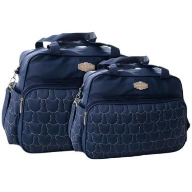 Imagem de Kit Bolsas Bebê Griff Baby Matelassê Classic Azul Marinho