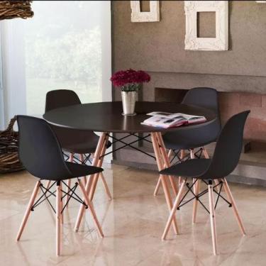 Imagem de Kit 4 Cadeiras Charles Eames Wood Design Eiffel Diversas Cores - XPLAS