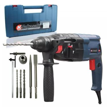 Imagem de Martelete Nakasaki Furadeira Industrial Potente Rotativo Rompedor 1200