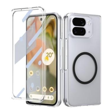 Imagem de LTLMYDAM Capa fina para Google Pixel 10 Pro Fold, capa de sucção magnética, carregamento sem fio, à prova de choque, transparente, capa de policarbonato antiamarelamento, preta, 10 Pro Fold