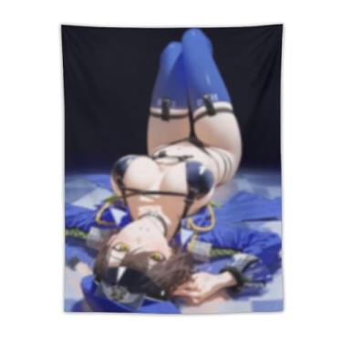 Imagem de LIEGBMEU Tapeçaria sexy sexy de anime menina 76.2 cm x 101.6 cm interior exterior parede colcha arte decoração de tapeçaria caprichosa, AF127
