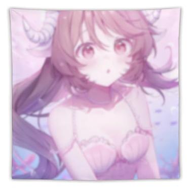 Imagem de LIEGBMEU Tapeçaria de biquíni sexy anime menina 152.4 cm x 152.4 cm interior exterior parede colcha arte decoração de tapeçaria caprichosa, AF104