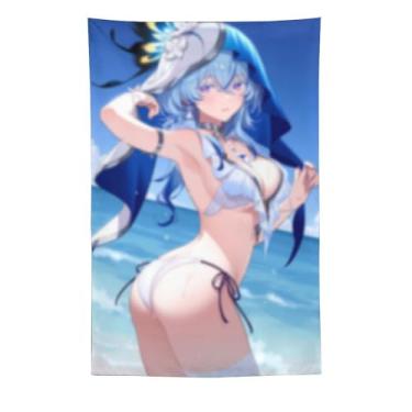 Imagem de LIEGBMEU Sexy Bikini Hot Anime Girl Tapeçaria 152.4 cm x 228.6 cm Interior Exterior Wall Quilt Art Decoração de Tapeçaria Caprichosa, AE40